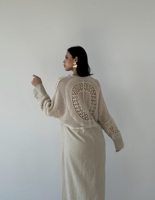 Güpür Dantel Detaylı Elbise