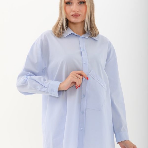 Çizgi Varak Desenli Gömlek