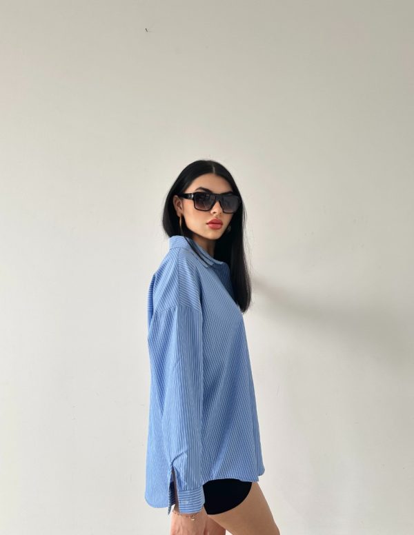 Çizgili Aplike Gömlek