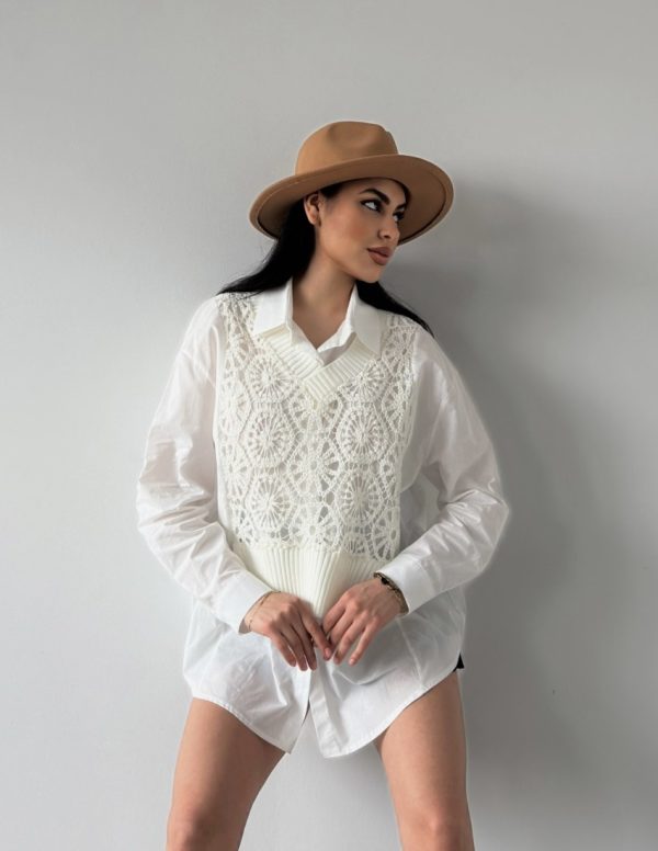 Dantel Detaylı Gömlek